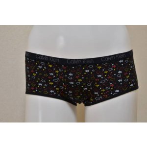 画像: デザイン ヒップハングショーツ ● 花柄 黒 M